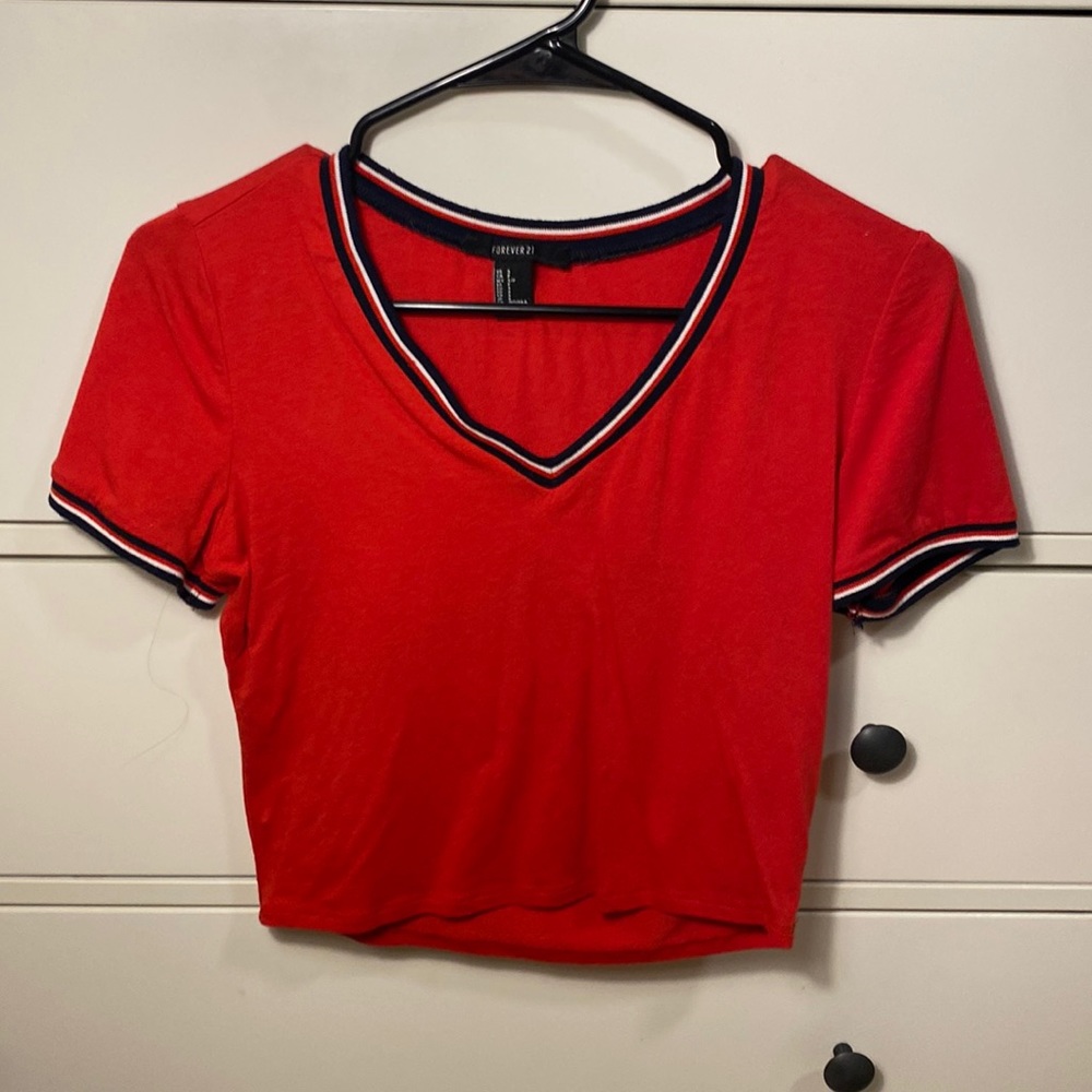 red crop top